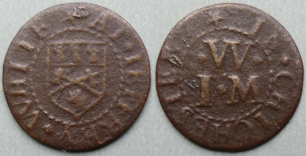 Chichester, Jeffrey White farthing token Chichester, Jeffrey White farthing token